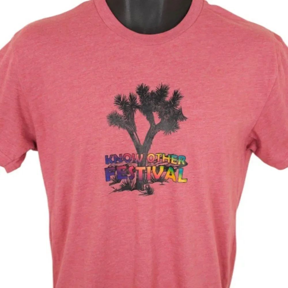 Know Other Festival T Shirt Mens Size Small Red LGBTQ+ Women Trans Non Binary